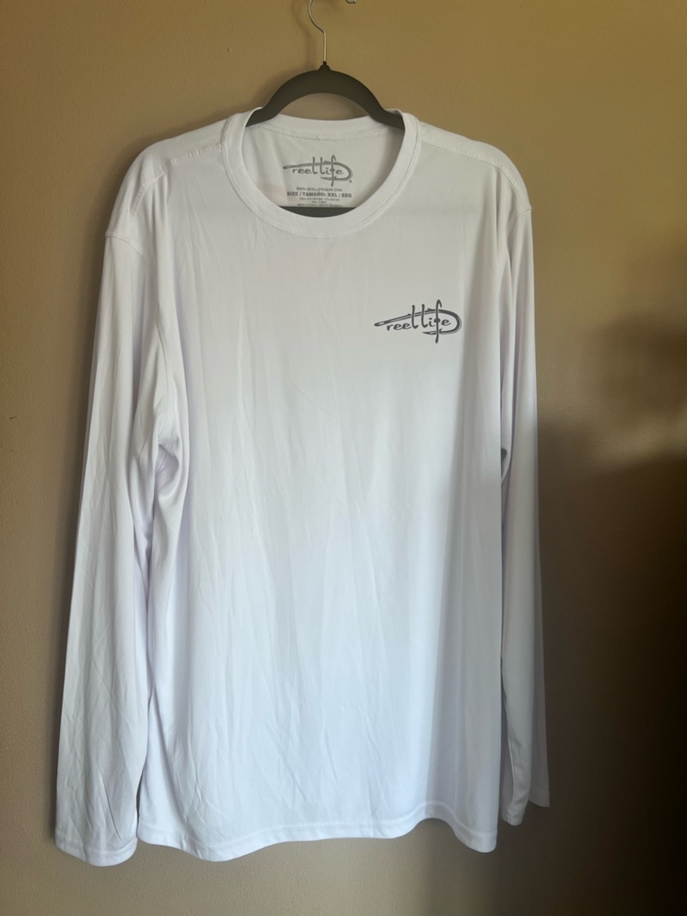 Reel Life Men's Long-Sleeve Performance Shirt - White Size XXL New